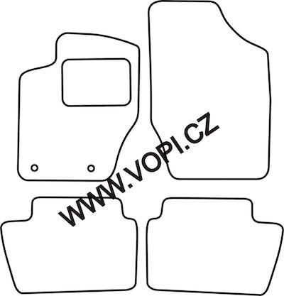 Přesné gumové koberce béžové / šedé Citroen C4 2004